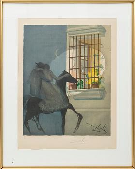 Salvador Dalí, Carmen and Don José fleeing on horseback" from "Carmen