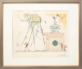 Salvador Dalí, Dionysus, The Chariot of Bacchus", 1967.