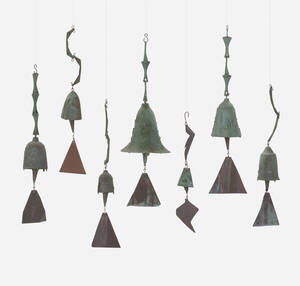 Collection of seven windbells