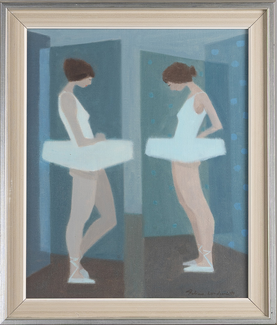 Ballerinor, olja på duk, signerad.
