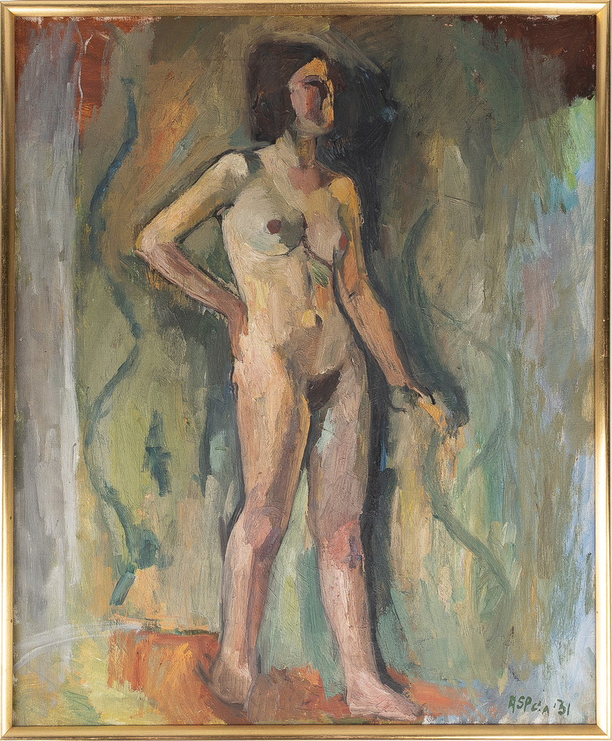 (1910-1986) Olja på duk, modellstudie, signerad samt daterad 1931.