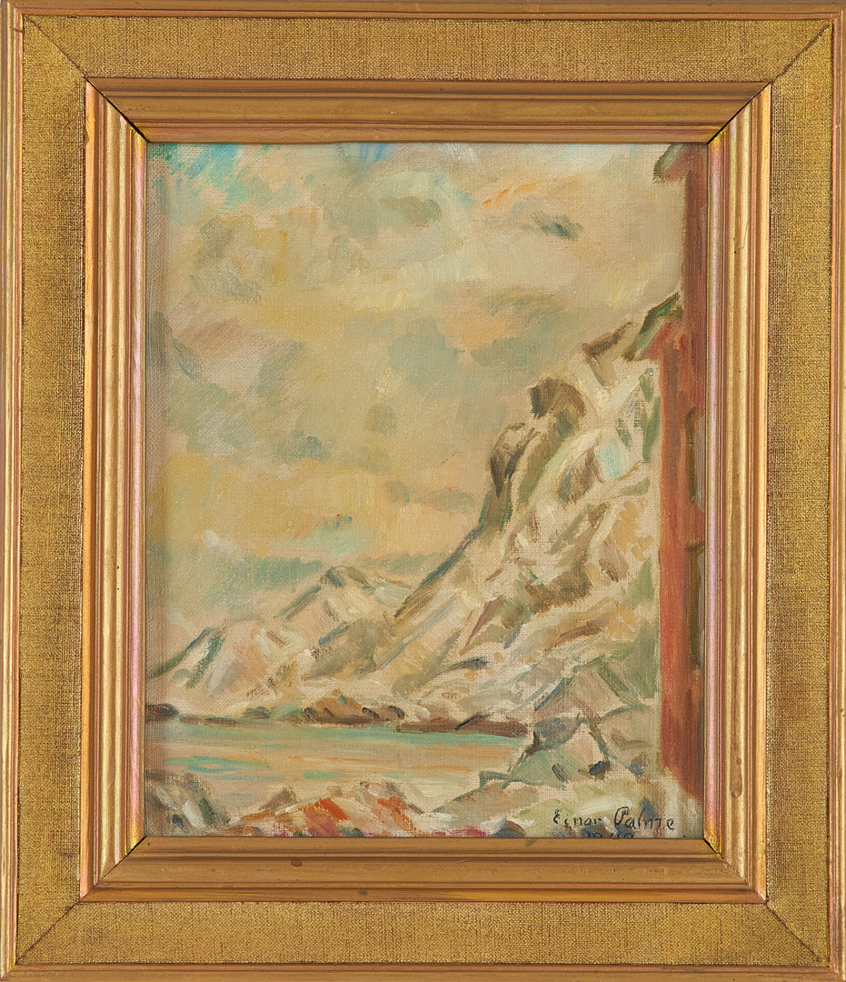 "Lofoten", olja på duk, signerad och daterad 1949.