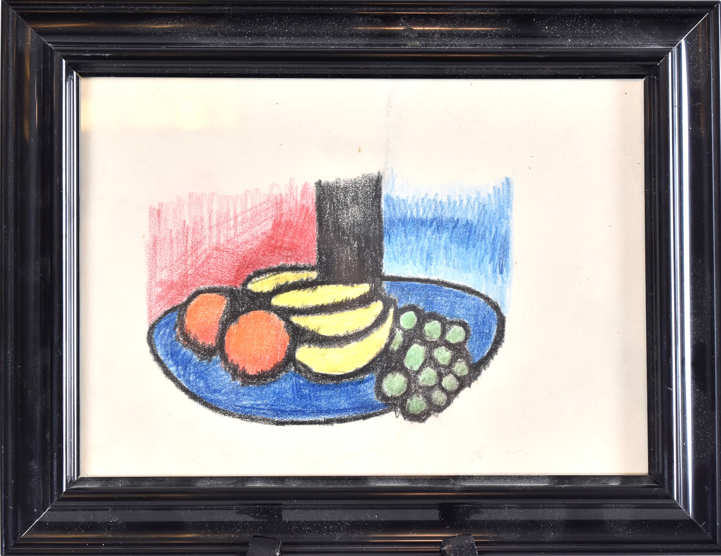 pastell på papper, stilleben.