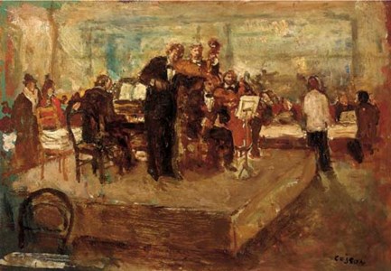 Les musiciennes au restaurant