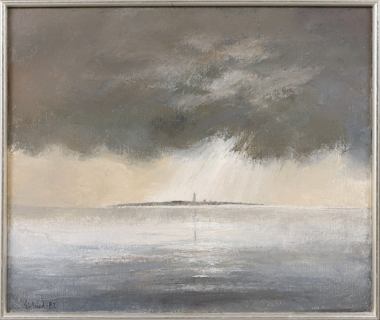 "Måseskär", olja på duk, signerad.