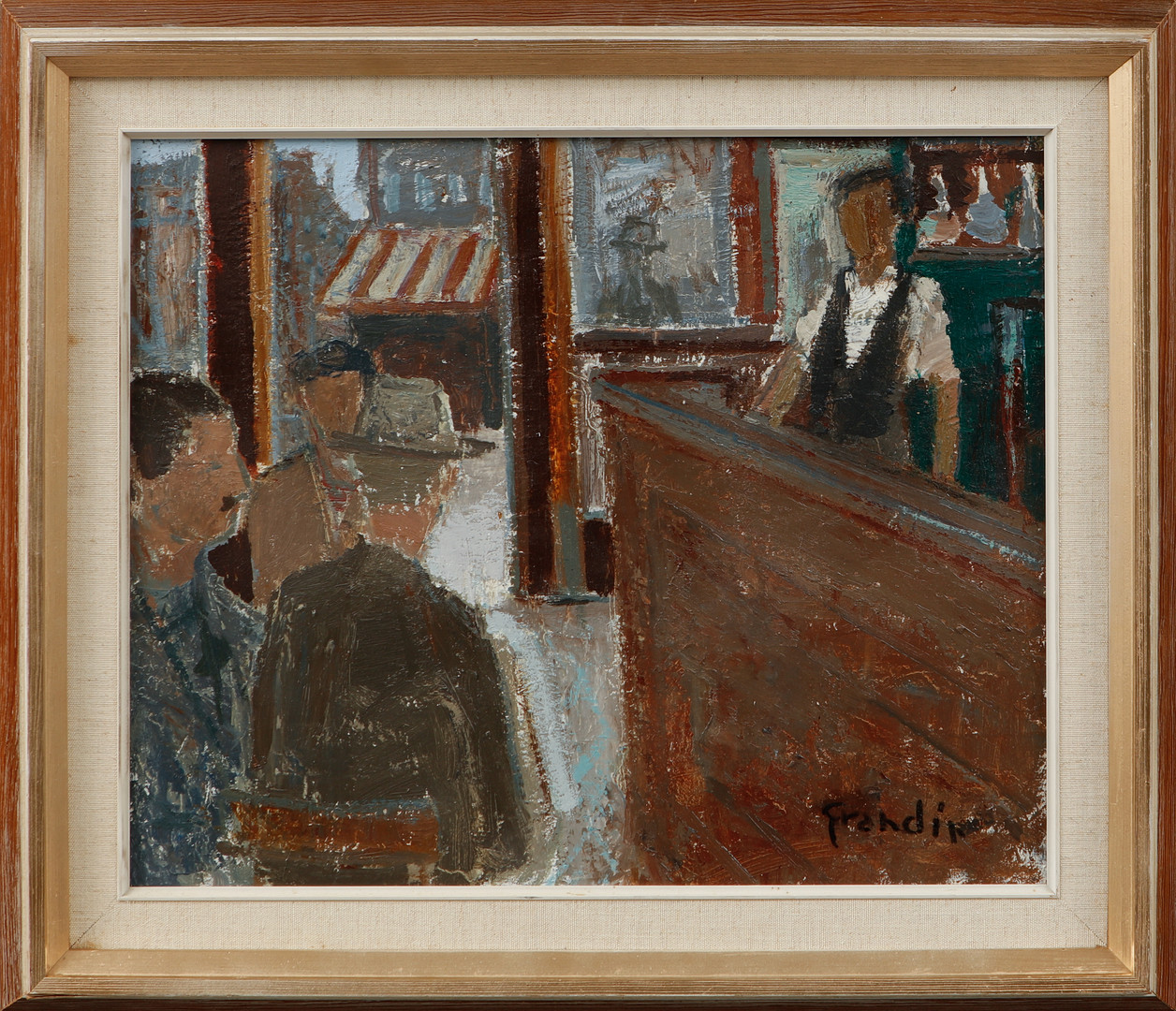 "Bar i Paris", olja på duk, signerad.