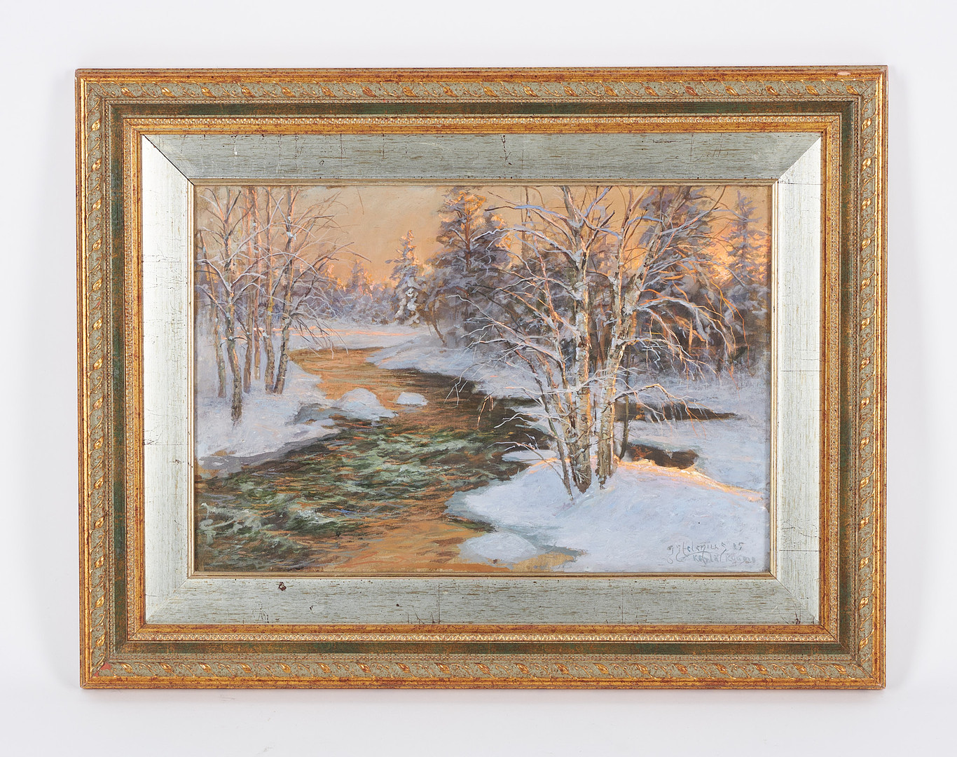 Vår i Ruka, signerad Köylä -05, olja på duk.