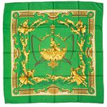 Foulard à empiècements en soie 'Chiens et Valets