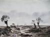 - SMALL GULLEY - LISTED ARTIST WATERCOLOR C.1970