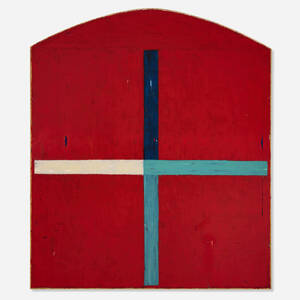 Tri-Color Cross on Red Arch
