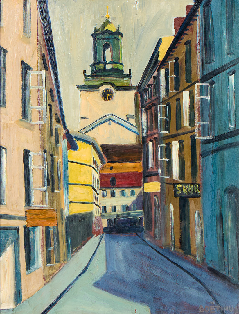 Vy från Gamla stan med Storkyrkan.