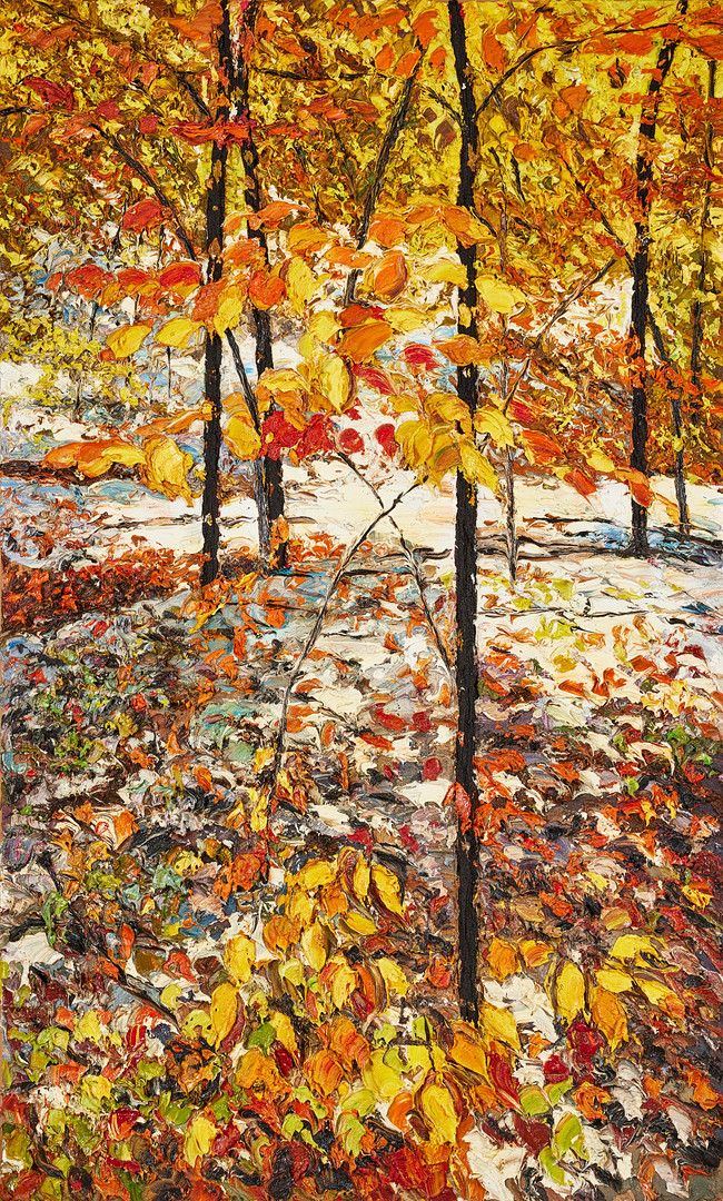 "Yellow Leaves, snow".