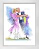 Fred Astaire and Ginger Rogers dancing Mixed Media original on canvas by