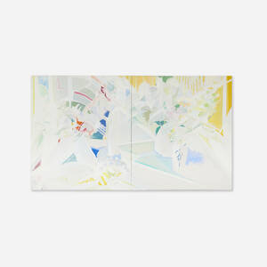 Jane Piper, Flowers by a Summer Landscape (diptych)