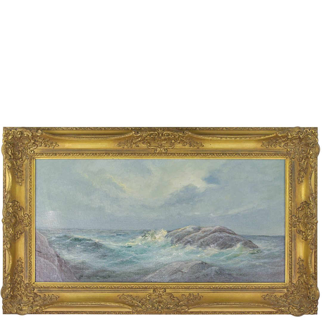 Olja på duk, "Koön, Bohuslän", signerad à tergo.