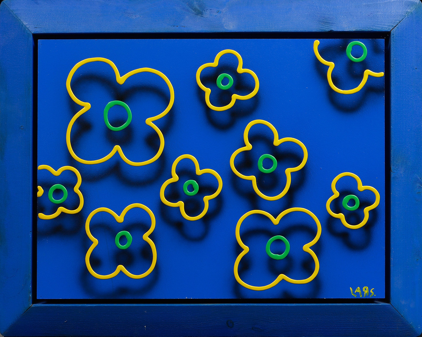 Blommor, blandteknik på pannå, signerad.