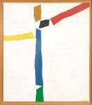 Les Grues de Beaubourg 1977 Acrylique sur toile signée et datée en bas à droite 132 x 114 cm Rapport de condition : Encadrée Les grues "molles" sont rares, elles représentent ces engins déformés par l