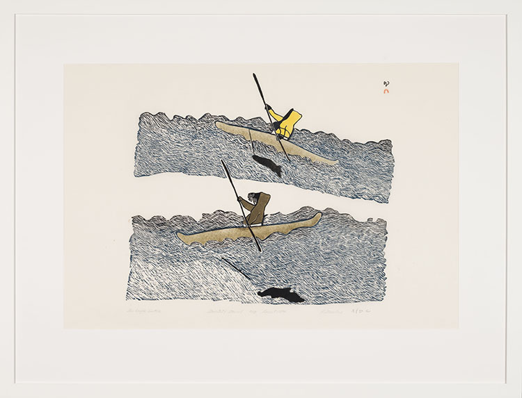 Pitseolak Ashoona, The Kayak Hunters (#0393)