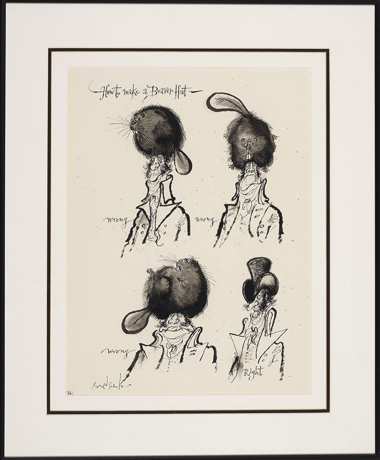 Ronald Searle, How to Make a Beaver Hat (#0083)