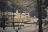 LUIGI KASIMIR - WINTER SCENE - ORIGINAL ETCHING - SIGNED. C.1930