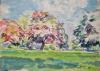 - COLORFUL DAY - ORIGINAL WATERCOLOR - C.1950