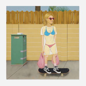 Suburban Scene (Skating to the Beach)