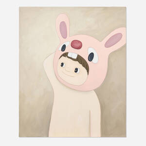 portrait of boy in rabbit costume