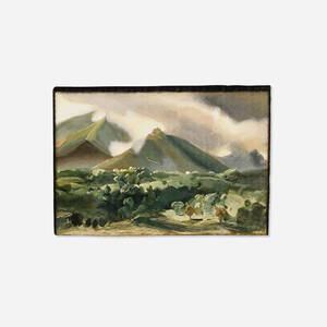 Pictorial Intervention of Misty Mountain Landscape (or View of Monticelli, near Tivoli) from Jean-Charles Rémond