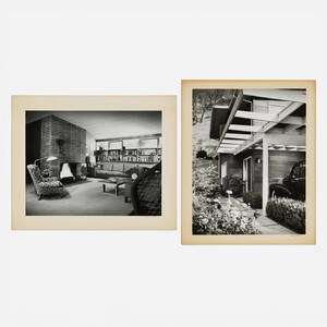 Two photographs of the Hammerman Residence designed by Richard Neutra