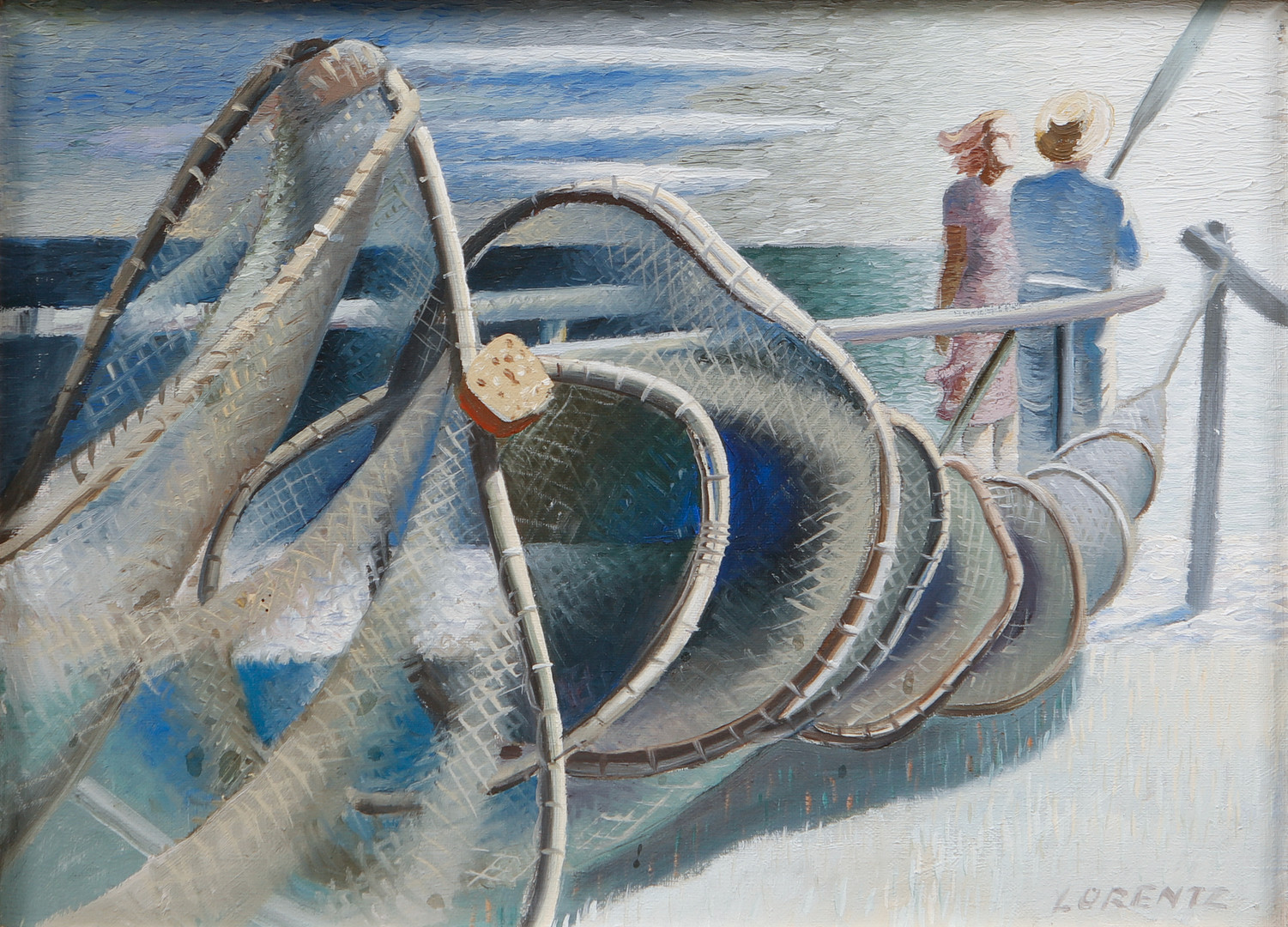Waldemar Lorentzon, "Fiskarparet", olja på duk.