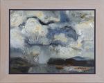 Rudolf Austen, Huile sur panneau, "Paysage côtier sous les nuages" (1997), signé en bas à droite "R. Austen" et daté, env. 51x71cm, encadré (63x82cm)