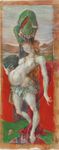 Gisela Breitling, Technique mixte sur papier (montée), "Schwangere (Arbeitstitel)" (1970), signée en bas à gauche "G. Breitling" et datée, reproduite dans le catalogue raisonné en ligne, env. 24x9,7cm, non encadrée