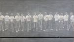 Petra Gabriele Dannehl, Technique mixte sur toile, "Stonewashed" (1995/2005), monogrammée et datée en bas à droite, env. 70x120cm, non encadrée (sur châssis)