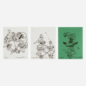 Three works from the Wet Drawings series