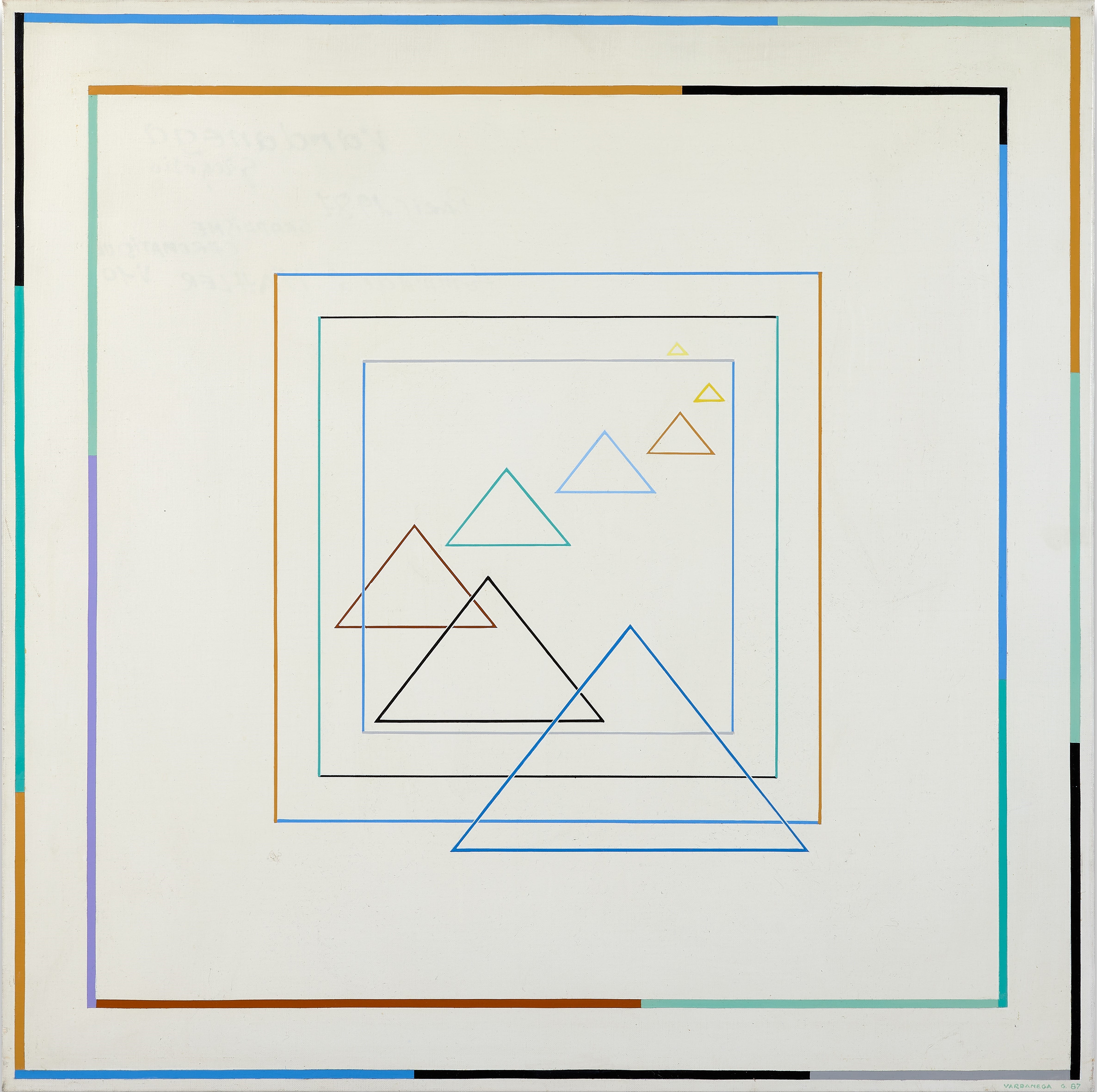 Graphisme chromatique V10, hommage à Mahler - 1987