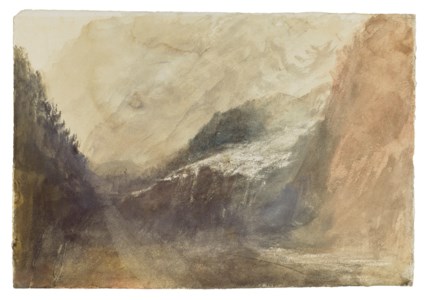 The Brenva Glacier from Notre Dame de la Guérison, above Courmayeur, Val d'Aosta