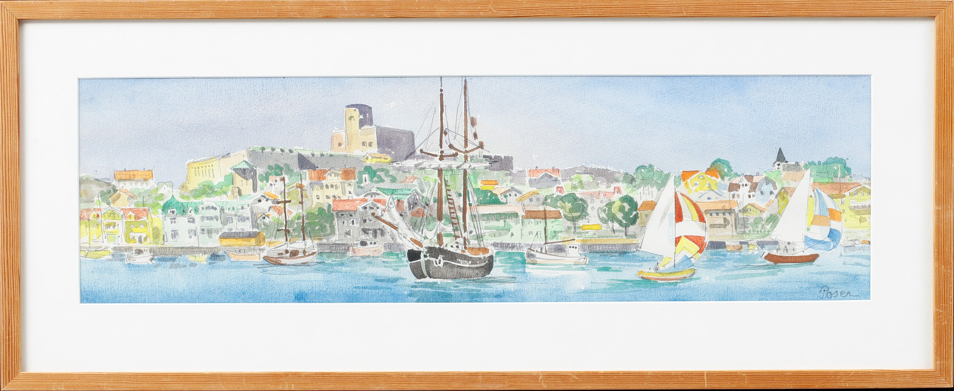 Marstrand, akvarell, signerad.