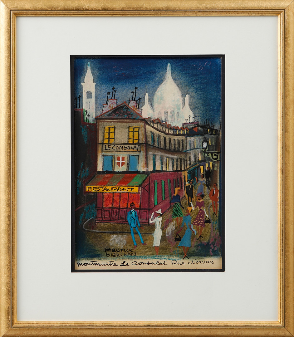 "Montmartre Le Consulat", blandteknik, signerad.