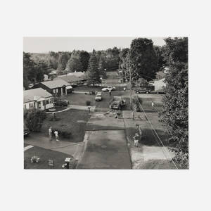 Untitled (man sodding street closed) (from the Hover series)