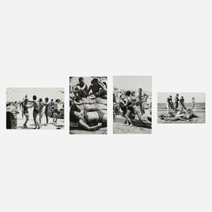 Life on the beach of Cesenatico, Italy (set of four)