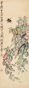 Flowers and Dragonfly