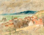 Szőnyi István : Le coude du Danube à Zebegény, vers 1940 / 55,5 x 68 / Tempera s, Szőnyi István : Le coude du Danube à Zebegény, vers 1940 / 55,5 x 68 / Tempera sur toile / Signé en bas à droite : Szőnyi I. Reproduit : Szőnyi István. Dunakanyar - Zebegény - otthon - család III. Sze