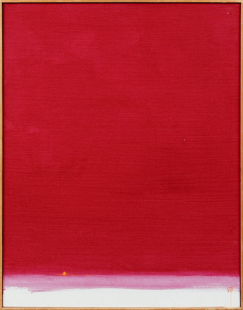 Komposition, olja på duk, monogramsignerad.