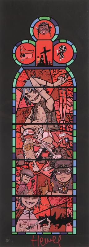 Gorillaz Stained Glass Window – Medium Window Right
