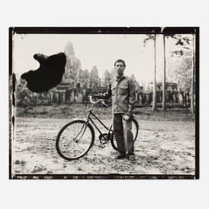 Man with Bicycle, at the Bayon, Angkor Wat, Cambodia