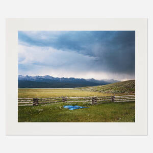 Irrigator's Tarp Directing Water, Fourth of July Creek Ranch, Custer County, Idaho