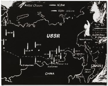 Map of Eastern U.S.S.R. Missile Bases (Negative)