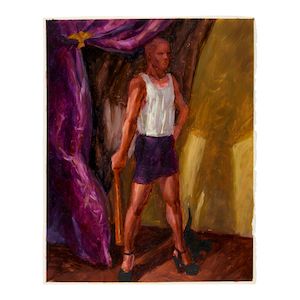 Purple Skirt 14 x 11 1/4 in (35.4 x 28.6 cm) (Executed in 1992)