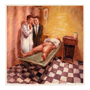 Woman & Dr.s 11 1/4 x 11 1/4 in (28.6 x 28.5 cm) (Executed in 1990)
