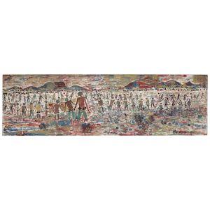 Zooloo's and Angels 29 1/4 x 97 7/8 in (74.3 x 248.6 cm) (Painted circa 1970)
